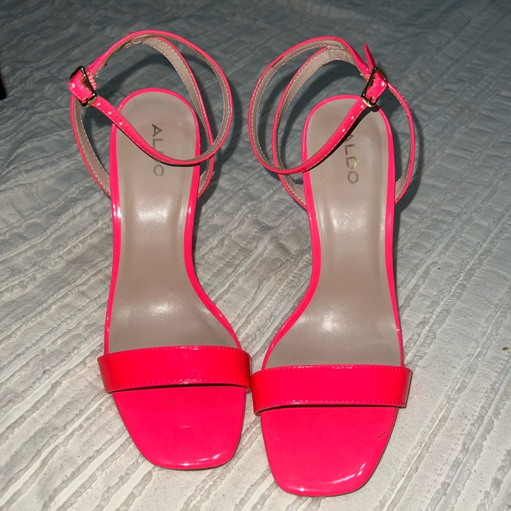 Aldo bright pink heels